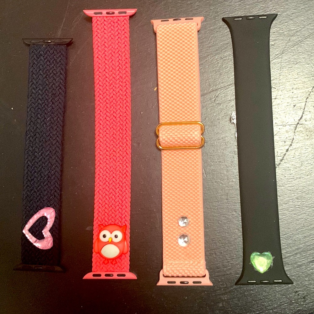 NWOT Nylon/Silicone Charmed SmartWatch Bands 38-40mm Set of 4